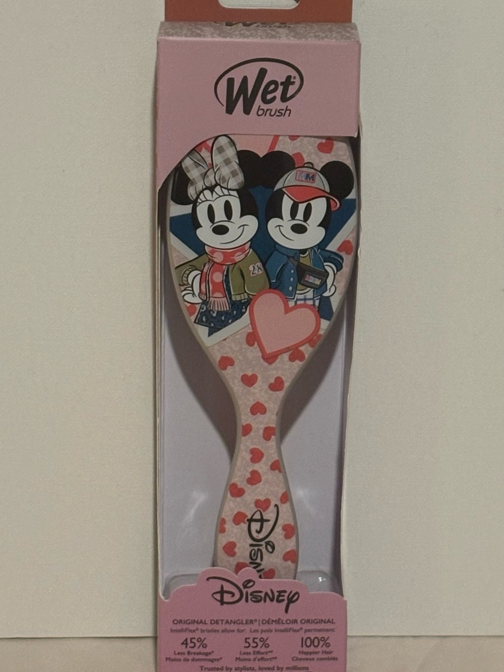 Wet Brush Disney Minnie & Mickey Heart Print Detangler Brush - Pink